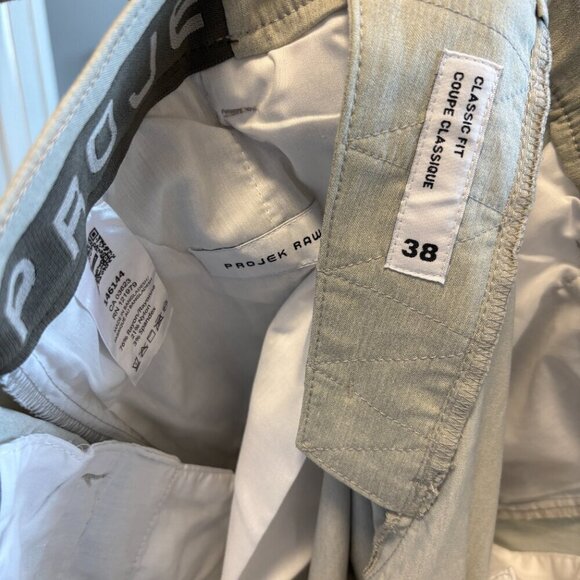 Projek Raw Men’s Bungee Flex Grey Green Classic Fit Pant size 38 NWT - Picture 10 of 10